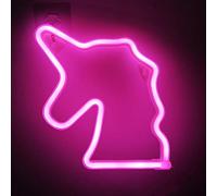 Bipily Unicorn Neon Lights LED Neon Light Sign Neon Wall Light Battery/USB Operated Neon Light Art Decorative Neon Lights Neon Signs for Walls Light up Signs for Bedroom Walls Party-Pink Unicorn