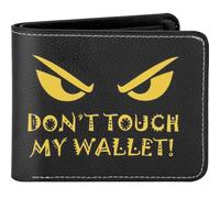 bipkonu Boys Wallet, Donn't touch-Yellow, Lightweight