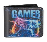 bipkonu Kids Wallet for Boys, Boys Wallet for Kids Ages 5-7 8-10 9-12 12-14, Funny Leather Bifold Rfid Blocking Purse Coin Pocket Id Window, Christmas Birthday Gift for Teens Boy Youth, Game-3