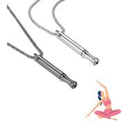 Bipl Set of 2 Smokeless Necklaces, Original, Smoking Cessation Aid, Anxiety Relief, Unisex, Stainless Steel, Necklace, For Smokers, Quitters, Anxiety Sufferers