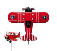 Biplane Wind Spinners Outdoor Airplane Decorative Wind Sculpture