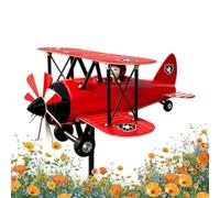 Biplane Wind Spinners Outdoor Airplane Decorative Wind Sculpture