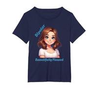 Bipolar Beautifully Flawed T-Shirt, Women's Plus, Navy Blue, 2X