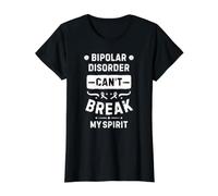 Bipolar Disorder Can't Break My Spirit Value Graphic T-Shirt, Women, Black, M
