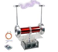 Bipolar SSTC Coil, Musical Coil Kit with 3.5mm Audio Interface, High Frequency Generator Magnetic Coils Lightning Model, 30cm Long Arc, No Ground Wire Design, for Teaching Demonstrations