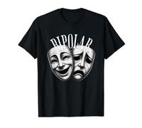 Bipolar Theatre Masks Comedy Tragedy Dramatic Art Design Value Graphic T-Shirt