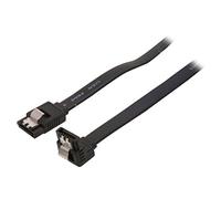 Bipra SATA III Cable: Black, Locking Latch, Straight to 90° Angle | Compatible up to S-ATA/600 | 1.5GBs/3GBs/6GBs Speed | Backward Compatible with Sata I/II