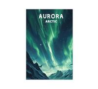 BIQHTGA Aurora Wilderness Poster Canvas Poster Bedroom Decor Landscape Office Room Decor Gift 24x36inch(60x90cm)