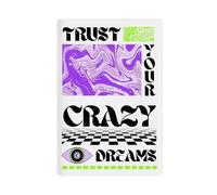 BIQHTGA Believe in Your Crazy Dreams Poster Canvas Poster Bedroom Decor Landscape Office Room Decor Gift 20x30inch(50x75cm)