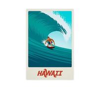 BIQHTGA California Surfing Poster Canvas Poster Wall Art Decor Print Picture Paintings for Living Room Bedroom Decoration 24x36inch(60x90cm)