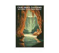 BIQHTGA Carlsbad Caverns Poster Canvas Poster Wall Art Decor Print Picture Paintings for Living Room Bedroom Decoration 20x30inch(50x75cm)