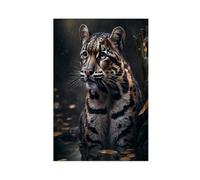 BIQHTGA Clouded Leopard Art Poster Canvas Poster Wall Art Decor Print Picture Paintings for Living Room Bedroom Decoration 16x24inch(40x60cm)