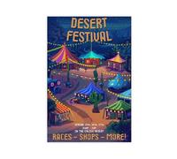 BIQHTGA Desert Festival, Stardew Valley Event Poster Canvas Poster Bedroom Decor Landscape Office Room Decor Gift 20x30inch(50x75cm)