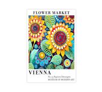 BIQHTGA Flower Market Poster Vienna Canvas Poster Bedroom Decor Landscape Office Room Decor Gift 24x36inch(60x90cm)