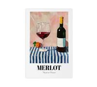 BIQHTGA French Merlot Art Poster Canvas Poster Wall Art Decor Print Picture Paintings for Living Room Bedroom Decoration 24x36inch(60x90cm)