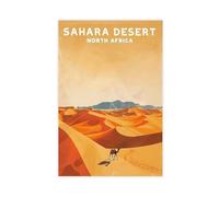 BIQHTGA Sahara Desert Art Poster Canvas Poster Bedroom Decor Landscape Office Room Decor Gift 20x30inch(50x75cm)