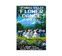 BIQHTGA Stardew Valley Flower Dance Poster Canvas Poster Wall Art Decor Print Picture Paintings for Living Room Bedroom Decoration 16x24inch(40x60cm)