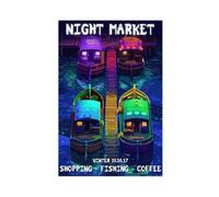 BIQHTGA Stardew Valley Night Market Poster Canvas Poster Wall Art Decor Print Picture Paintings for Living Room Bedroom Decoration 12x18inch(30x45cm)