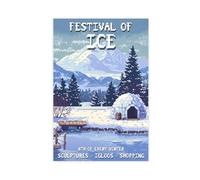 BIQHTGA Stardew Valley Snow Festival Poster Canvas Poster Wall Art Decor Print Picture Paintings for Living Room Bedroom Decoration 24x36inch(60x90cm)