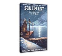 BIQHTGA Stardew Valley Squid Day Poster Canvas Poster Bedroom Decor Landscape Office Room Decor Gift 24x36inch(60x90cm)