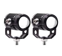 Biqing 1 Pair Motorcycle LED Fog Lights, 30W Amber/White Projector Lights, 4 Modes, Compatible with Motorcycle, Car, Truck, Boat, Bike