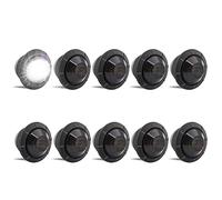 Biqing 10PCS 3/4" Round LED Side Marker Lights White,12V Led Marker Clearance Light Turn Signal Indicators Bullet Grommet Light Smoked for Pickup/Truck/Trailer/Boat FLush Mount