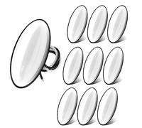 Biqing 10PCS Trailer Marker Lights, Oval LED Side Marker Lights 12V/24V White Universal Indicator of Position for Trailer Truck Camper van RV Pickup Boat Bus Lorry Caravan