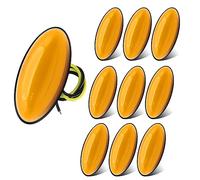 Biqing 10PCS Trailer Marker Lights, Oval LED Side Marker Lights 12V/24V Yellow Universal Indicator of Position for Trailer Truck Camper van RV Pickup Boat Bus Lorry Caravan