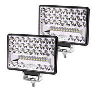 Biqing 1PCS 6 Inch Led Off Road Work Light,172W LED Driving Lights 4X6 Inch Rectangular Truck Auxiliary Light Spot Flood Combo Beam Fog Lights 72000LM for Boat UTV Truck ATV (2)