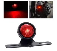 Biqing [2 Modes] Motorcycle Tail Light Red,Unviersal 12V Motorcycle Brake Running Light Rear Tail Light Rear Mudguard with License Plate Bracket Universal Modified Retro