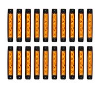 Biqing 20pcs 24V Side Marker Lights,6SMD Trailer Truck Lorry Caravan Indicator Lights Front Rear Side Light Position Lamps Amber Marker Lights IP65 3.8" Warning Light