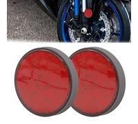 Biqing 2PCS 12V Motorcycle Tail Light Turn Signal Light Red,Universal Motorcycle Round Reflector Brake Stop Marker Light Indicator Taillights for Scooters ATVs Moped Bicycles Tricycles