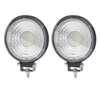 Biqing 2PCS 12V Spot Lights 4x4,4.5 Inch Round LED Work Light Bar Offroad Spotlight 24V LED Driving Spot Flood Combo Lights LEDs Fog Driving Lamp Roof Bar Bumper (Moder O)