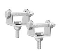 Biqing 2PCS Motorcycle Fog Light Bracket, Spot light Mounting Bracket Adjustable lighting angle Motorcycle Light Bar Mounts Silver