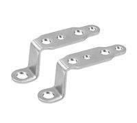 Biqing 2PCS Motorcycle Spotlight Bracket Silver,Universal Stainless Steel Motorcycle Fog Light Headlight Mounting Bracket Rearview Mirror Extension Brackets