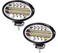 Biqing 2X Oval Off-Road LED Work Lights White,5.5 Inch LED Light Bar 144W Offroad Driving Work Fog Lights 12V 24V LED Headlight for Heavy Duty Agricultural Tractors Trucks Boats Head Lamp