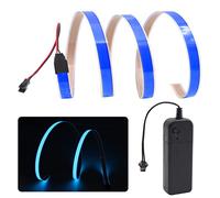 Biqing 3 Ft/1M EL Wire Light,Glowing Electroluminescent Wire Light Kit Cuttable DIY EL Wire Strip 3Mode Stay/Slow/Fast Flash with Battery Pack for Cosplay Party Decoration(Blue)