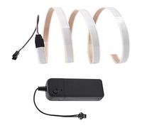 Biqing 3 Ft/1M EL Wire Light,Glowing Electroluminescent Wire Light Kit Cuttable DIY EL Wire Strip 3Mode Stay/Slow/Fast Flash with Battery Pack for Cosplay Party Decoration(Ice Blue)