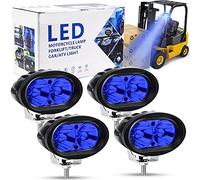 Biqing 4PCS Forklift Safety Lights Blue,Motorcycle LED Spot Beam Driving Work Lights 12V/24V Motorcycle Fog Light Waterproof for Cars Truck Off Road 4X4 ATV