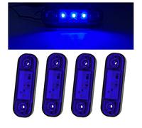 Biqing 4PCS LED Side Marker Lights Blue,Universal Trailer Marker Lights Caravan Recovery Van Side Lights 12V 24V Marker Front Rear Position Lights,3.4 Inch