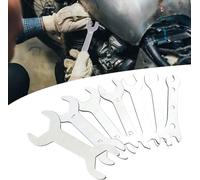 Biqing 7PCS Single END Spanner Set,2mm Super-Thin Open End Wrench Set Flat Spanner Combination Metric 4-23mm Mini Wrench Set for Hard to Reach Places