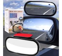 Biqing Blind Spot Side Mirror for Car,Oval HD Glass Convex Wide Angle Rear View Mirror 360° Rotable Adjustabe with Framed Blind Spot Mirror Universal for Car Truck SUV RV Van (10 * 5CM)