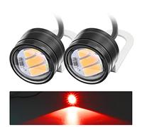 Biqing Eagle Eye LED Light Red,Universal 12V 9W DRL Fog Light Motorcycle Daytime Running Lights Number Plate Lights Tail Backup Light,2pcs