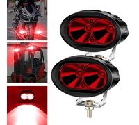 Biqing Forklift Safety Lights Red,Motorcycle LED Spot Beam Driving Work Lights 12V/24V Motorcycle Fog Light Auxiliary Light Waterproof for Cars Truck Off Road 4X4 ATV