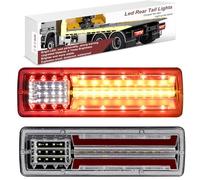 Biqing LED Trailer Lights Rear 12v 24V, LED Trailer Lights Turn Signal Brake Reverse Taillight for Truck Boat Snowmobile Trailer Pickup RV Camper UTV UTE Van (I Pattern)