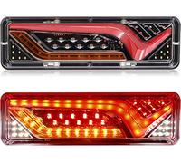 Biqing LED Trailer Lights Rear 12v 24V, LED Trailer Lights Turn Signal Brake Reverse Taillight for Truck Boat Snowmobile Trailer Pickup RV Camper UTV UTE Van (V Pattern)