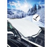 BIQIQI Car Windshield Cover, Car Windscreen Cover Magnetic Snow Cover Winter Windscreen Protector Thick Front Window Cover - Snow Ice Frost Sun UV Dust Full Protection Car Cover for Most Cars SUVs