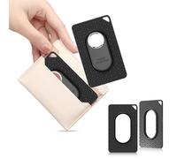 BIQIRE for Galaxy SmartTag2 Wallet Holder Card Insert [2 Pack], Ultra Thin Card Case for SmartTag2, Soft TPU Smart Tag2 Card Holder for Wallet, Handbag, Backpack| Stays Hidden, Black+Black, Credit