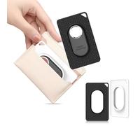 BIQIRE for Galaxy SmartTag2 Wallet Holder Card Insert [2 Pack], Ultra Thin Card Case for SmartTag2, Soft TPU Smart Tag2 Card Holder for Wallet, Handbag, Backpack| Stays Hidden, Black+White, Minimalist