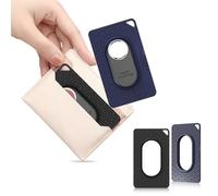 BIQIRE for Galaxy SmartTag2 Wallet Holder Card Insert [2 Pack], Ultra Thin Card Case for SmartTag2, Soft TPU Smart Tag2 Card Holder for Wallet, Handbag, Backpack| Stays Hidden, Black+Blue, Minimalist